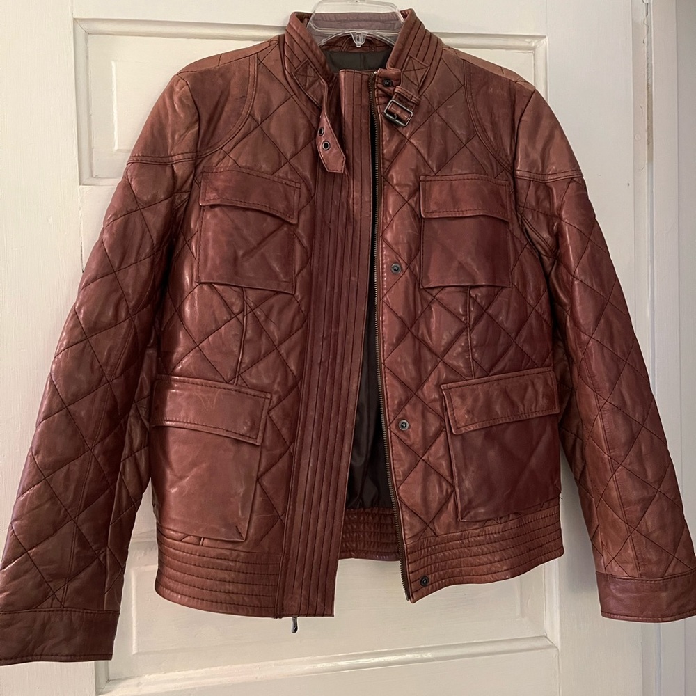Eddie Bauer Leather Bomber Jacket. Size medium. Excellent condition. Beautiful!